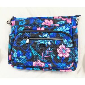 Lug Shimmy SE Crossbody Bag Blue Pink Tropical Floral‎ Color New Without Tags